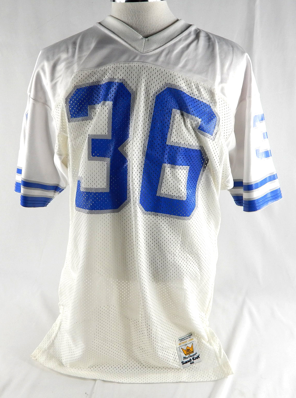 1980s Detroit Lions #36 Game Issued White Jersey 46 789