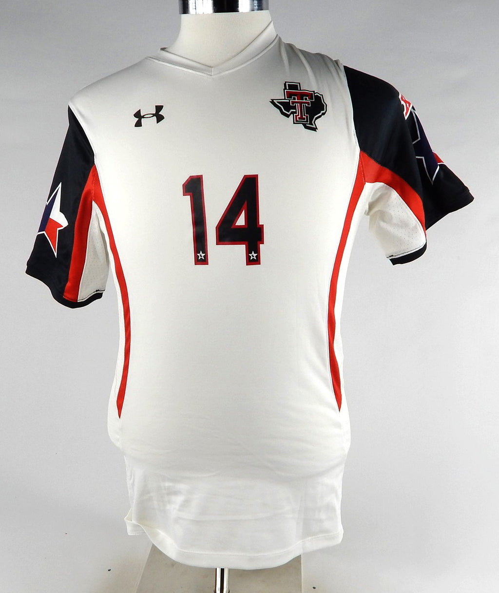 2015 Texas Tech Red Raiders #14 Game Used White Jersey Lone Star Womens Soccer 5