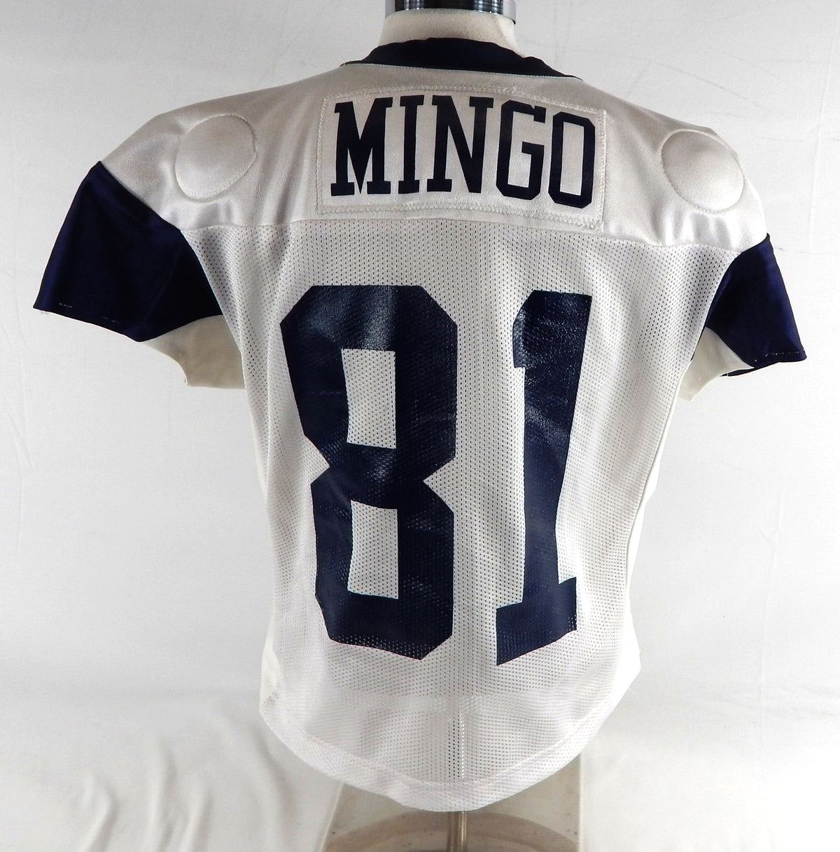 2025 Dallas Cowboys Jonathan Mingo #81 Game Used White Practice Jersey 48 453 Pic2