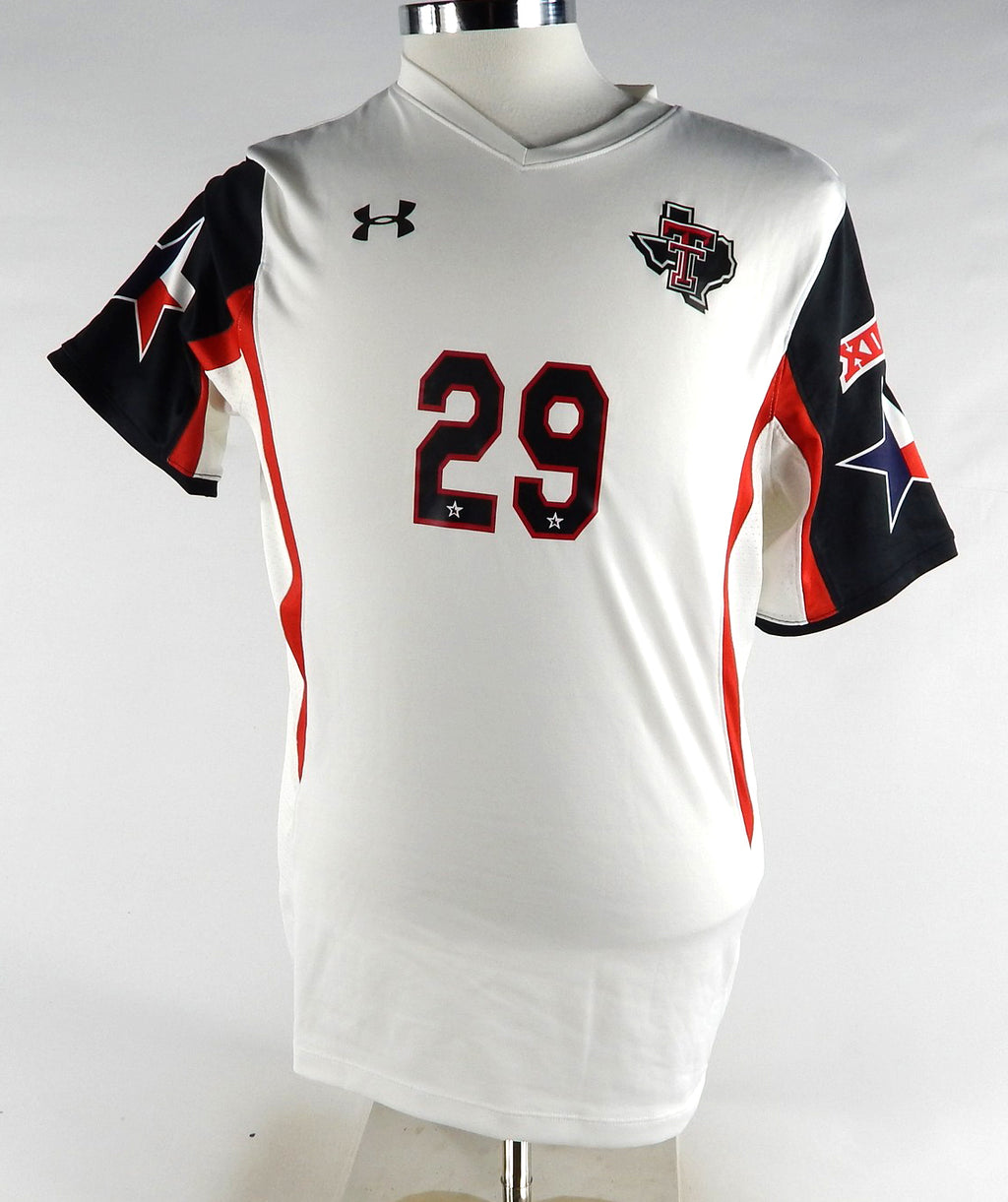 Texas Tech Red Raiders #29 Game Used White Jersey Lone Star Womens Soccer L 578