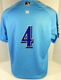 Clearwater Threshers #4 Game Issued Blue Jersey Prostate Cancer Night 50 3405