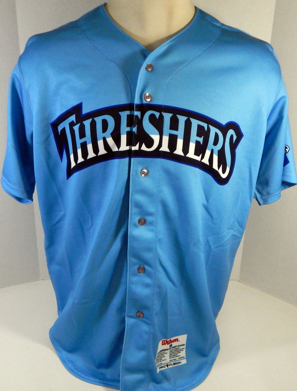 Clearwater Threshers #4 Game Issued Blue Jersey Prostate Cancer Night 50 3405 Pic2