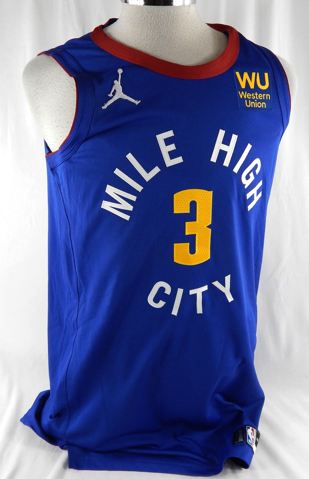 2020-21 Denver Nuggets Greg Whittington #3 Game Issued Blue Jersey Statement 2