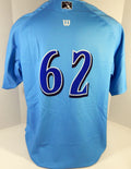 Clearwater Threshers #62 Game Issued Blue Jersey Prostate Cancer Night 54 406