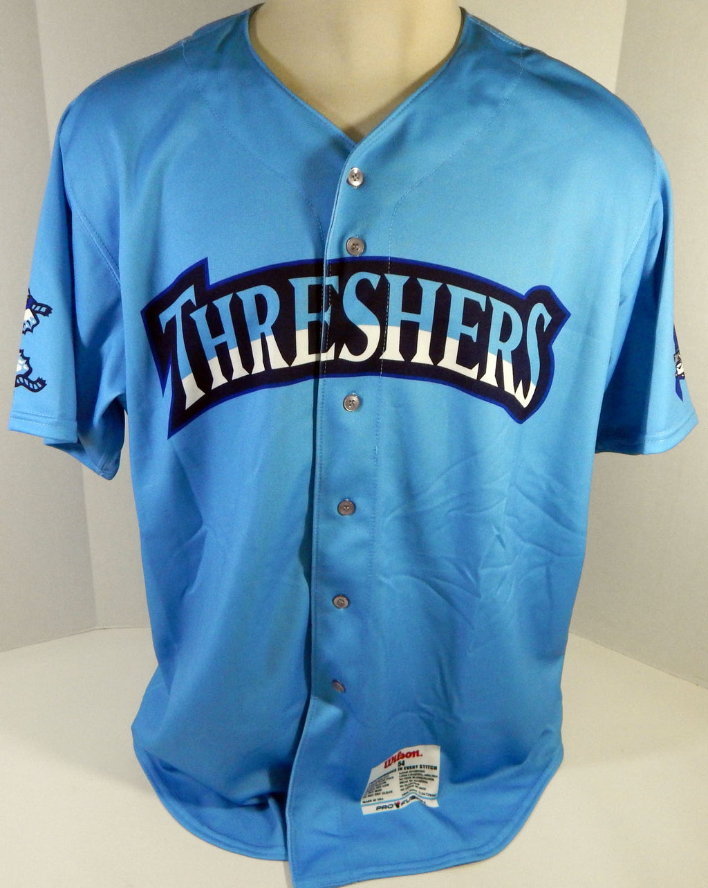 Clearwater Threshers #62 Game Issued Blue Jersey Prostate Cancer Night 54 406 Pic2