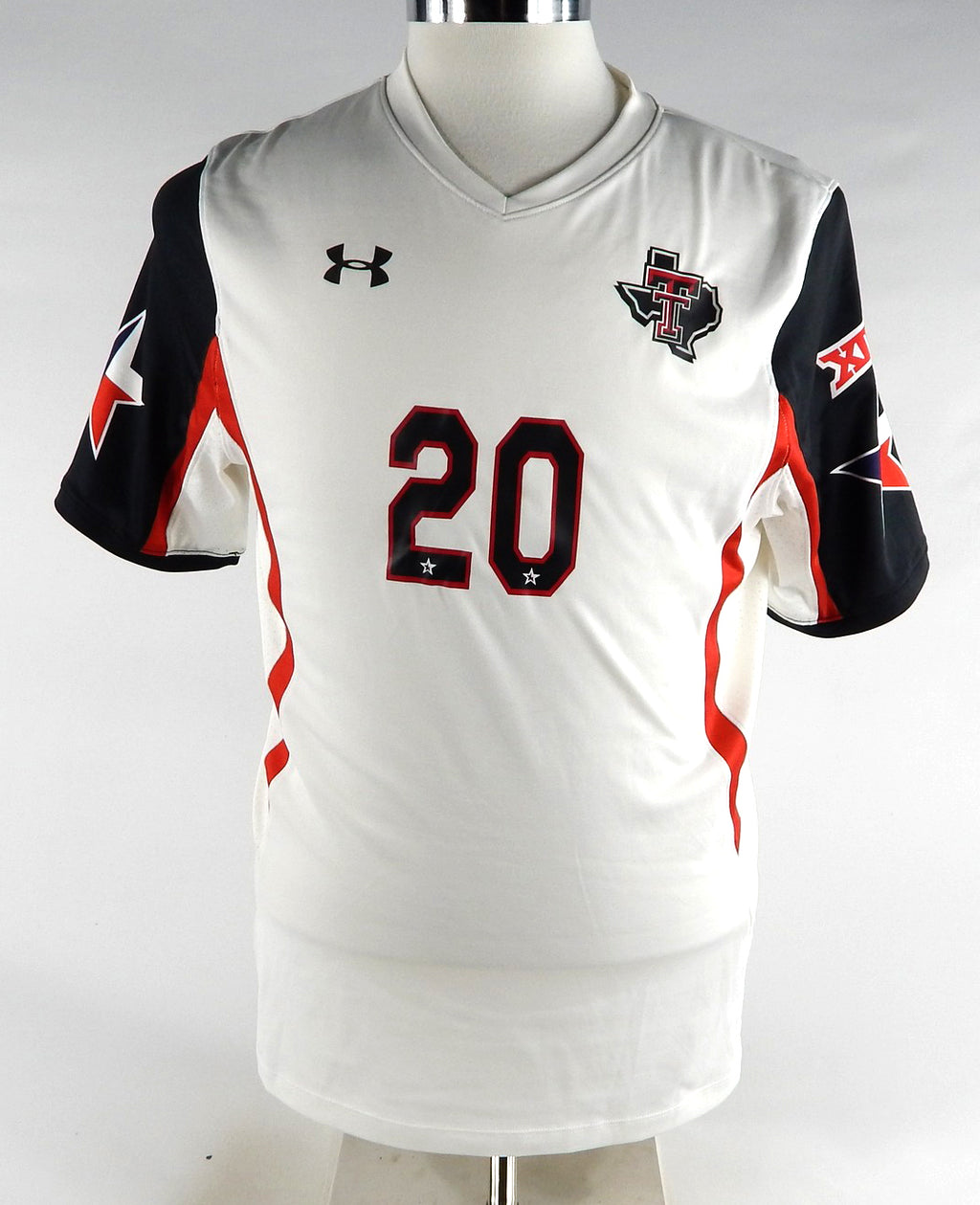 Texas Tech Red Raiders #20 Game Used White Jersey Lone Star Womens Soccer L 580