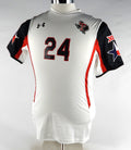 2014 Texas Tech Red Raiders #24 Game Used White Jersey Lone Star Women Soccer M1