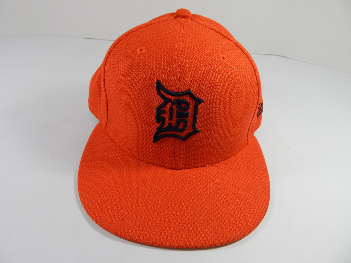 2017 Detroit Tigers #63 Game Issued Pos Used Orange Hat Spring Training 7.375 3