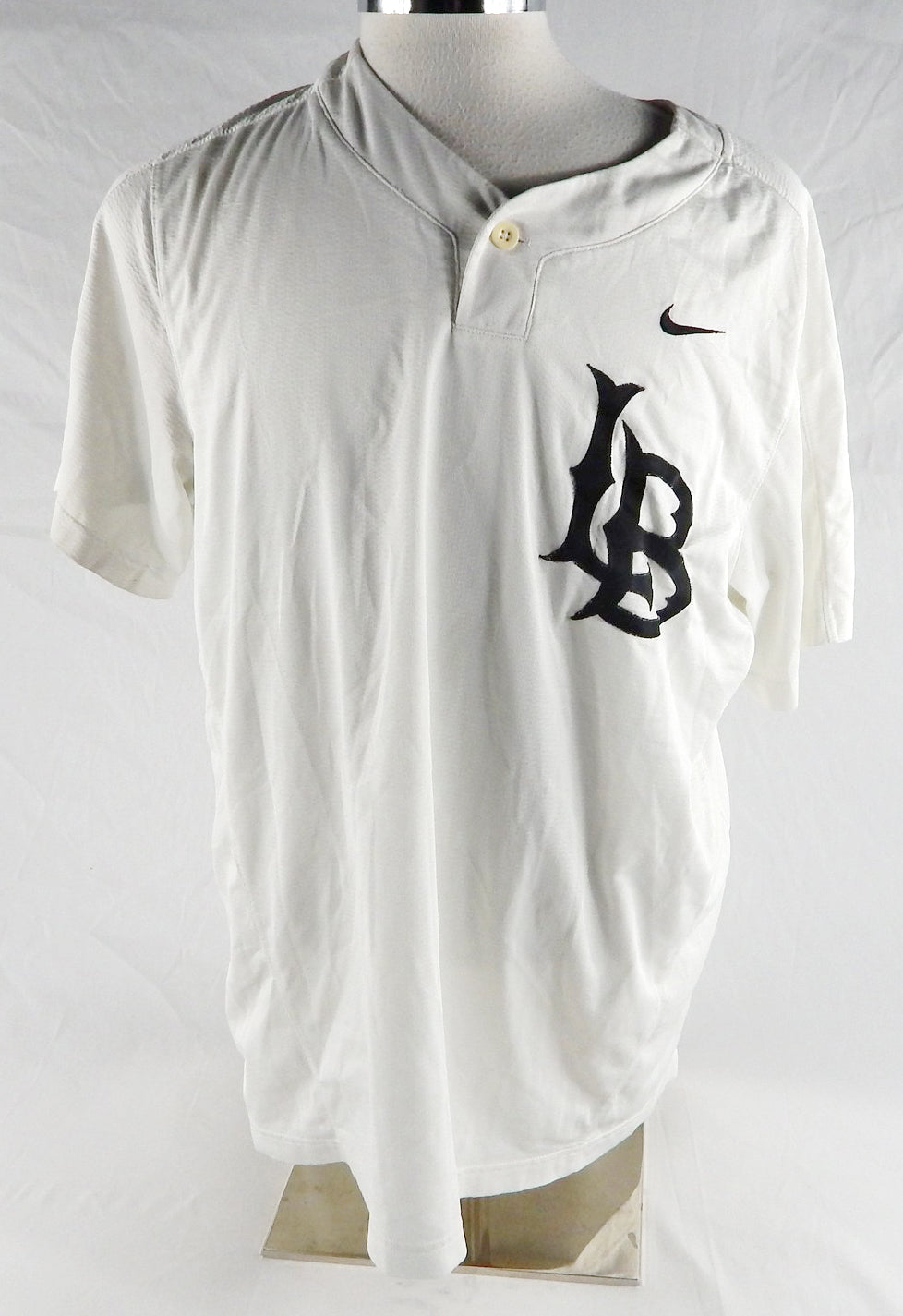 2019 Long Beach State Dirtbags #47 Game Used White Jersey Baseball XL 271