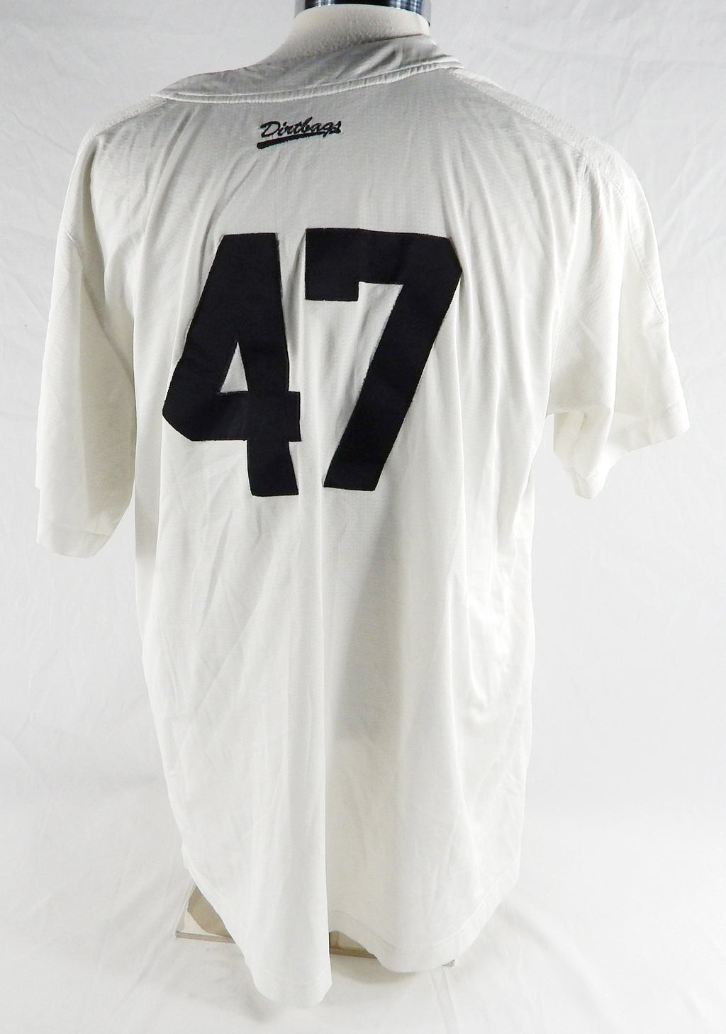 2019 Long Beach State Dirtbags #47 Game Used White Jersey Baseball XL 271 Pic2