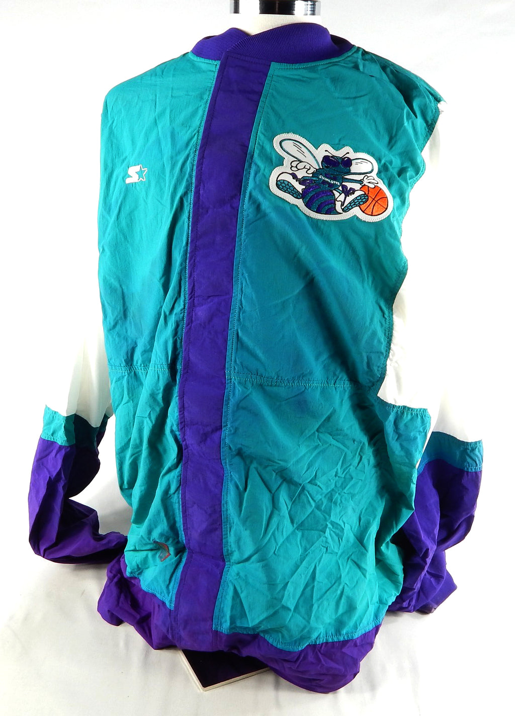 1990s Charlotte Hornets Game Issued Blue Warm Up Jacket 50 909