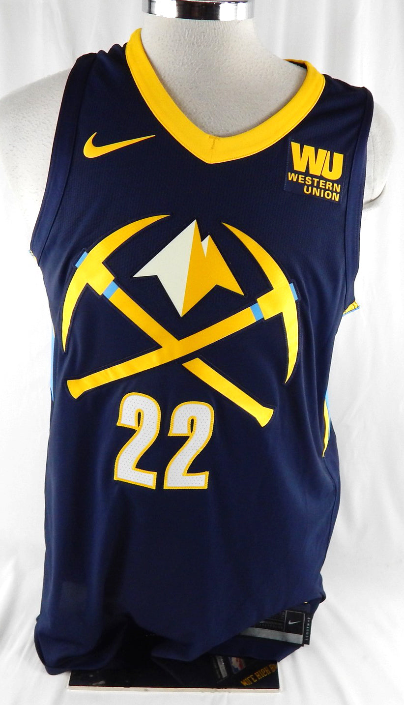 2017-18 Denver Nuggets Richard Jefferson #22 Game Issued Navy Jersey City 48 352