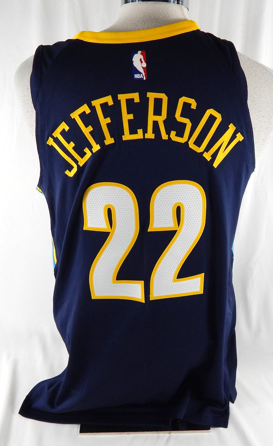 2017-18 Denver Nuggets Richard Jefferson #22 Game Issued Navy Jersey City 48 352 Pic2