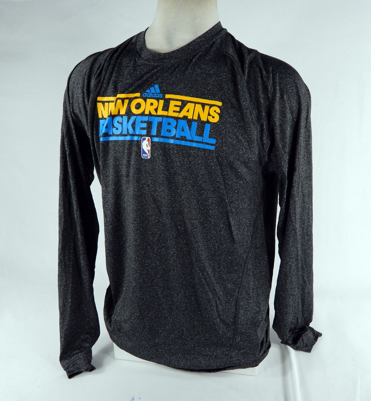 2012-13 New Orleans Hornets Team Issued Grey Longsleeve Training Shirt LT 9