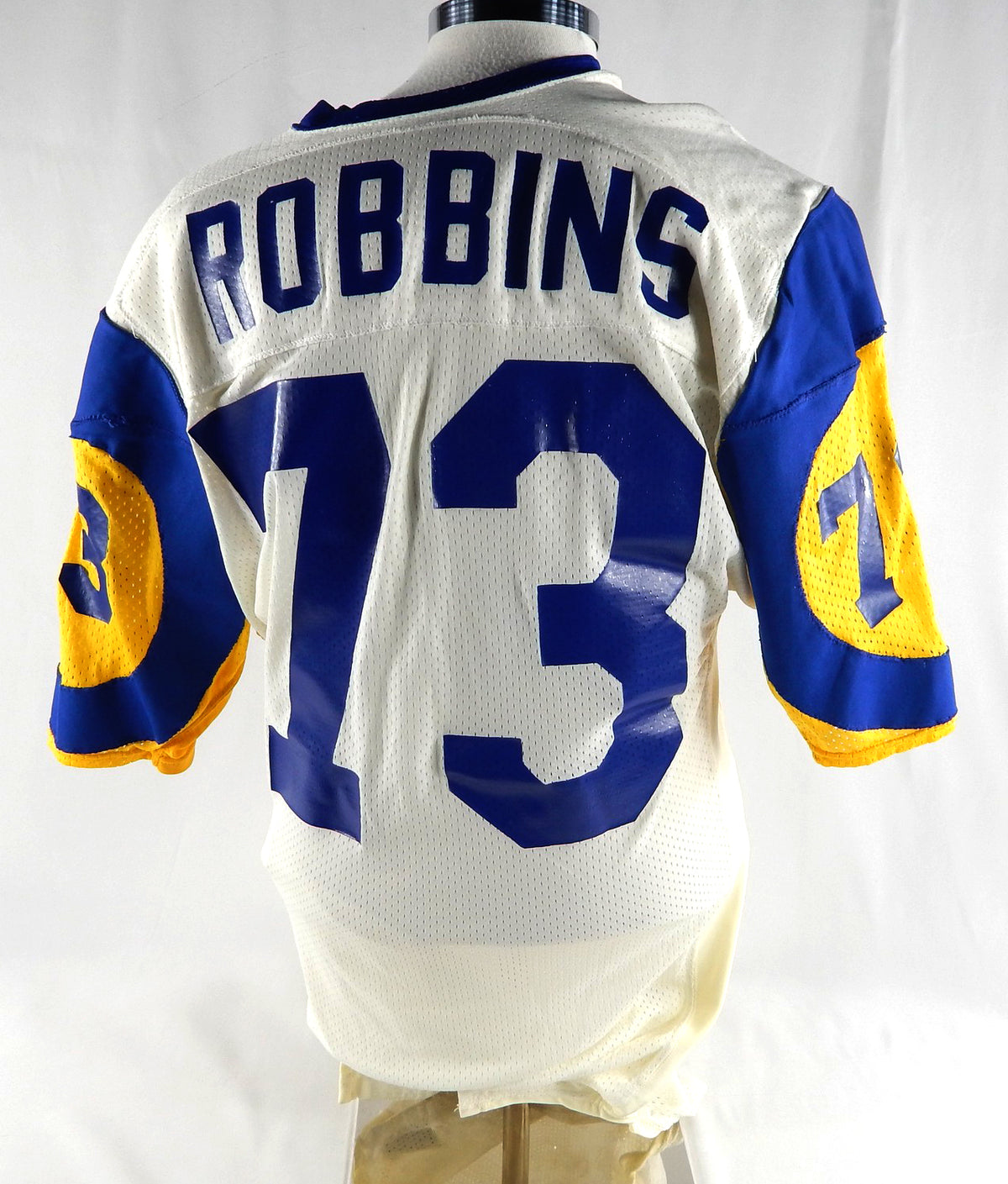 Los Angeles Rams Robbins #73 Game Used White Jersey 54 796 Pic2