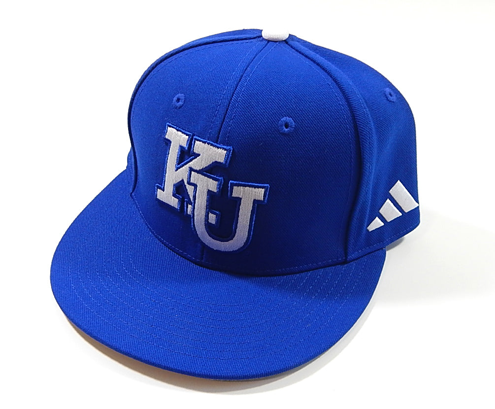 Kansas City Jayhawks KU Logo Adidas Team Issued Hat Blue New Size 6 3/4