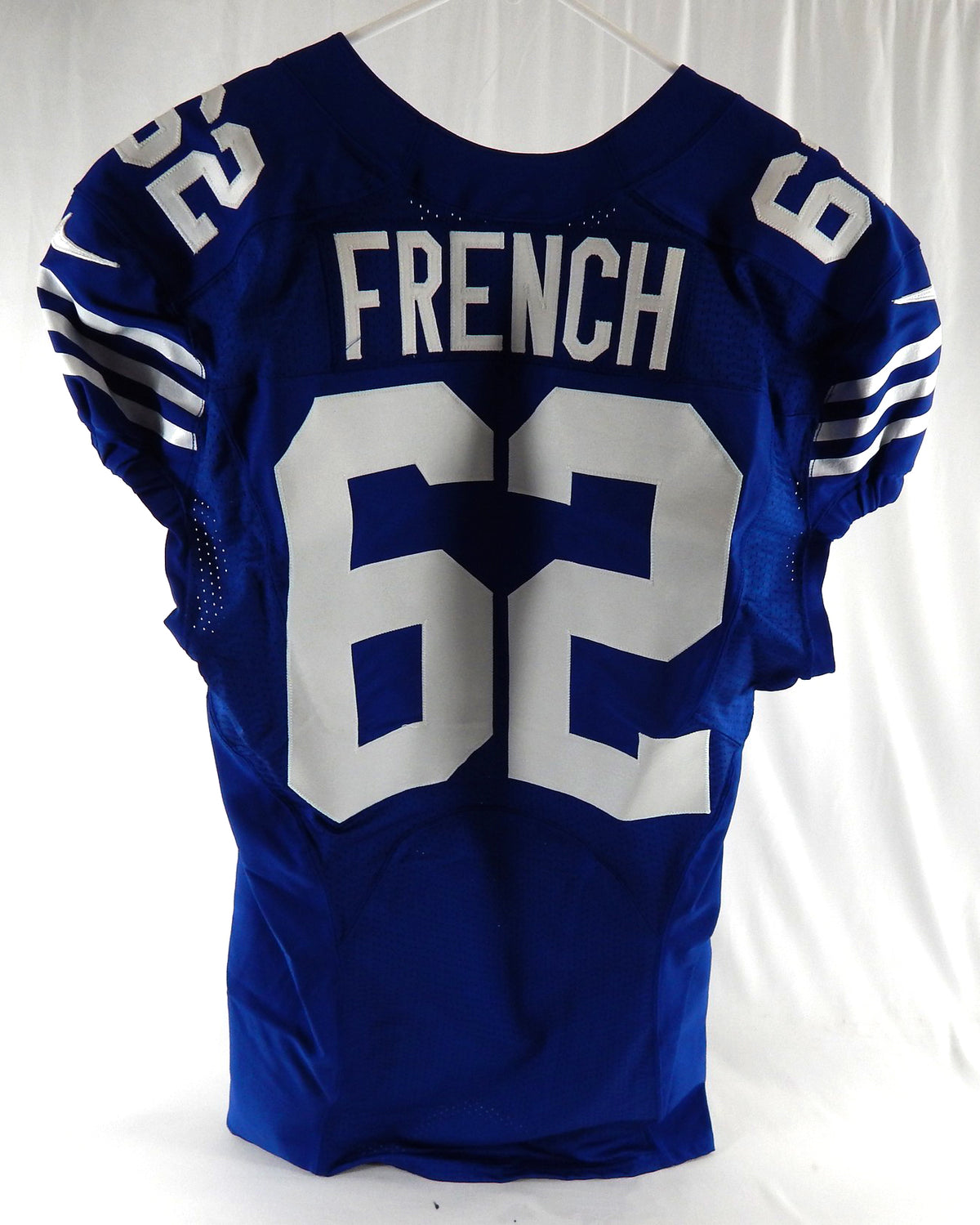 2022 Indianapolis Colts Wesley French #62 Game Issued Blue Jersey 46 987 Pic2