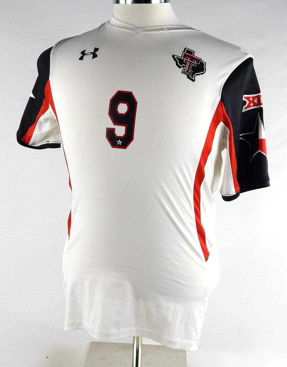 Texas Tech Red Raiders #9 Game Used White Jersey Lone Star Womens Soccer M 586