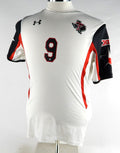 Texas Tech Red Raiders #9 Game Used White Jersey Lone Star Womens Soccer M 586