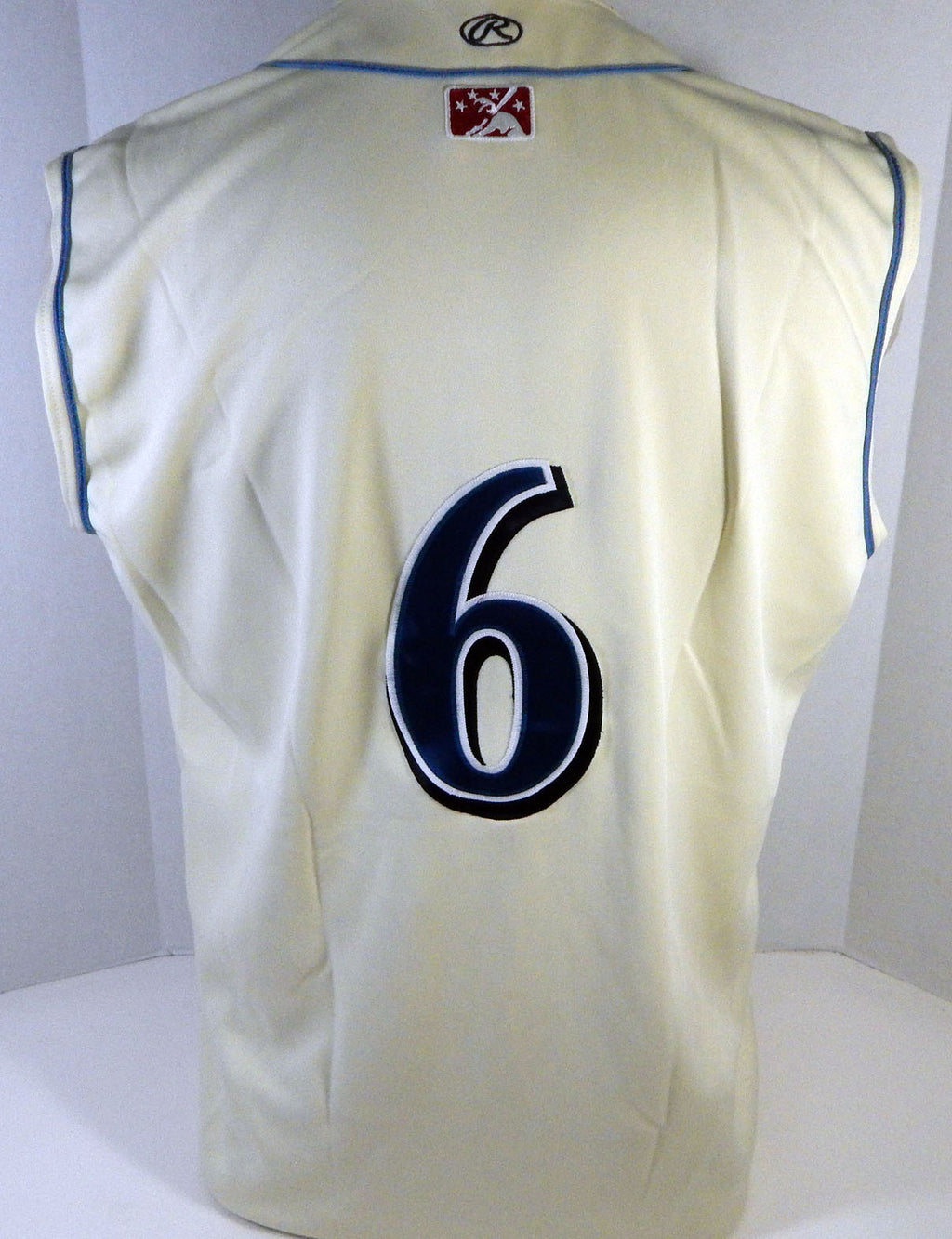Clearwater Threshers #6 Game Used Cream Jersey Vest 48 DP13413