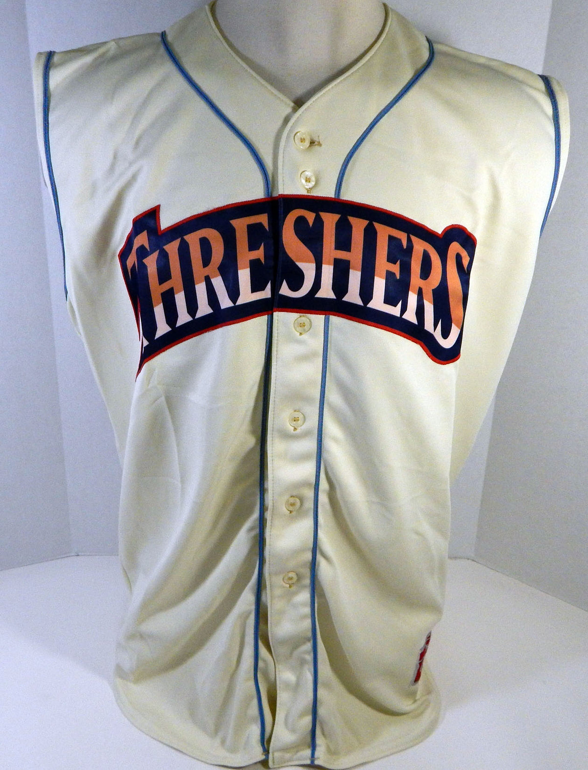 Clearwater Threshers #6 Game Used Cream Jersey Vest 48 DP13413 Pic2