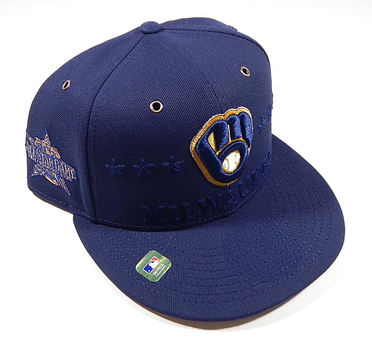 2026 MLB All Star Game Milwaukee Brewers New Era 5950 Fitted Hat Navy 7 3/4