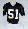 Marin Football #51 Game Used Black Jersey 2XL DP66605