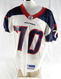 2002 Houston Texans #70 Game Isssued White Practice Jersey 52 798