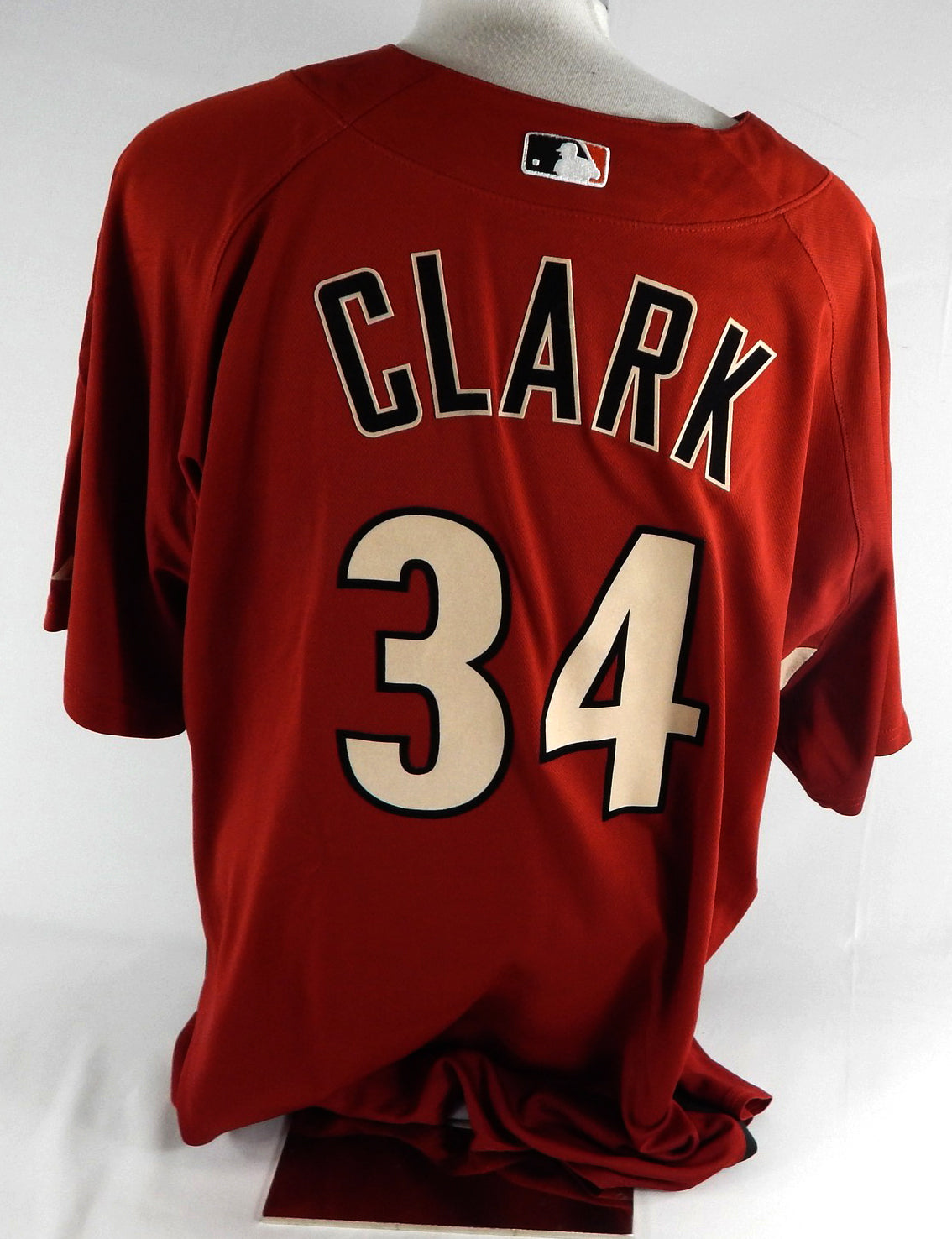 2007-10 Arizona Diamondbacks Tony Clark #34 Game Used Red Jersey ST BP52 426 Pic2