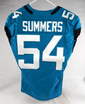 2021 Jacksonville Jaguars Ty Summers #54 Game Issued Blue Jersey 42 158
