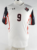 2015 Texas Tech Red Raiders #9 Game Used White Jersey Womens Soccer L 674