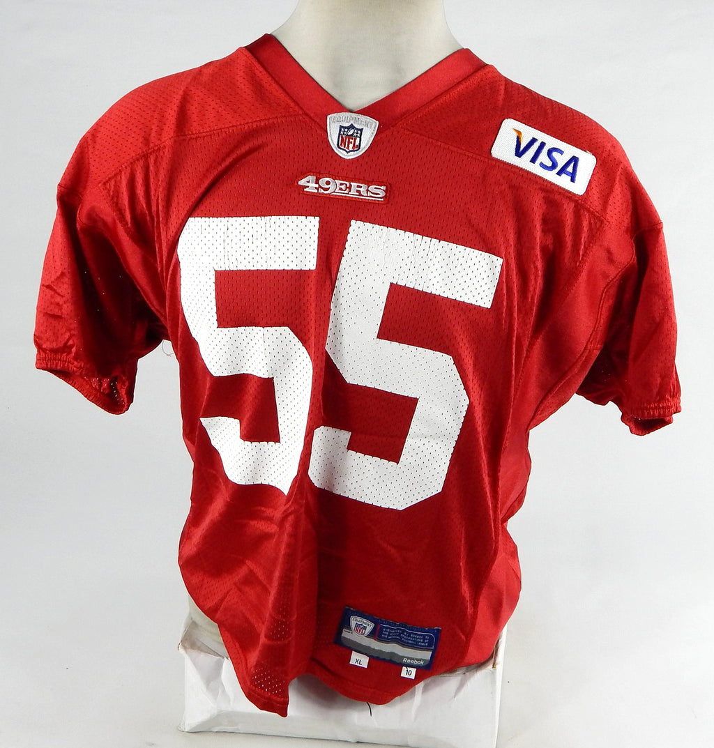 2010 San Francisco 49ers Ahmad Brooks #55 Game Used Red Practice Jersey XL 527