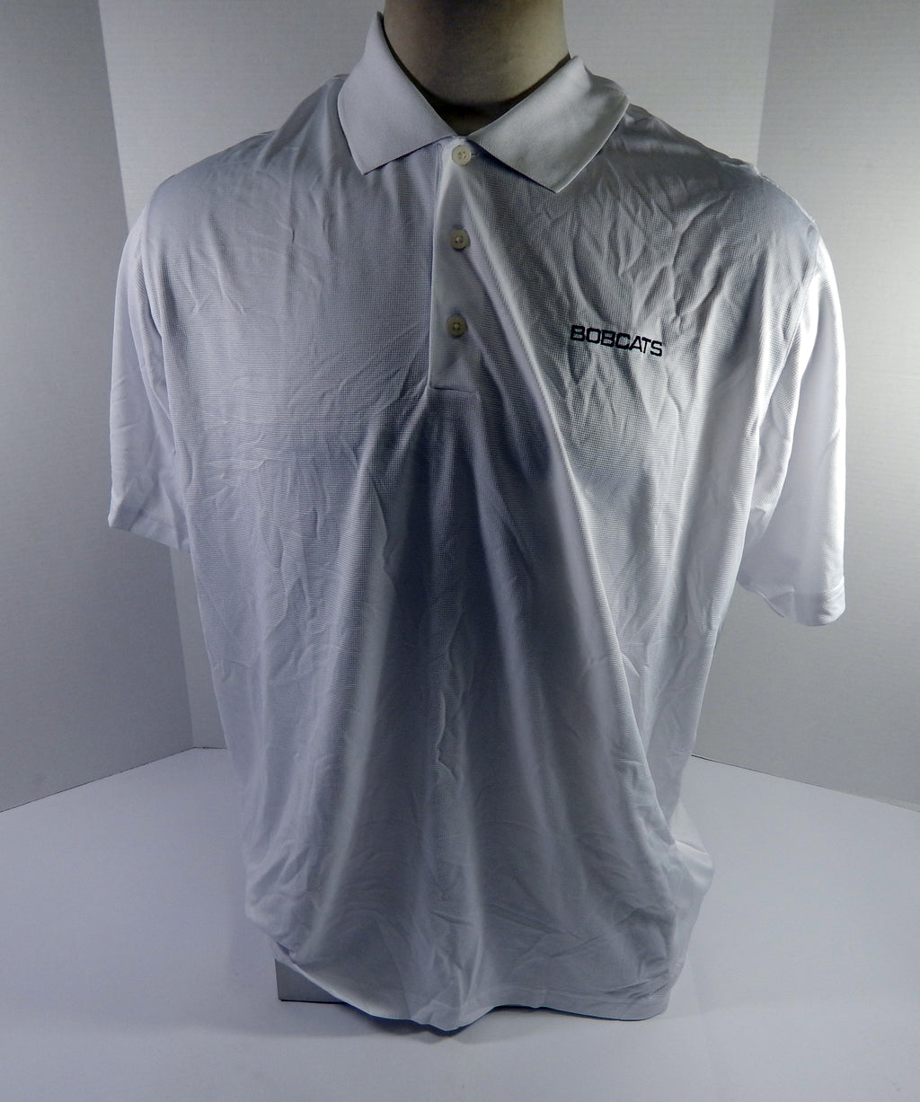 2012-13 Charlotte Bobcats Team Issued White Polo Shirt XL DP52258
