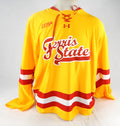 2019-20 Ferris State Bulldogs Game Used Yellow Jersey Hockey L 997