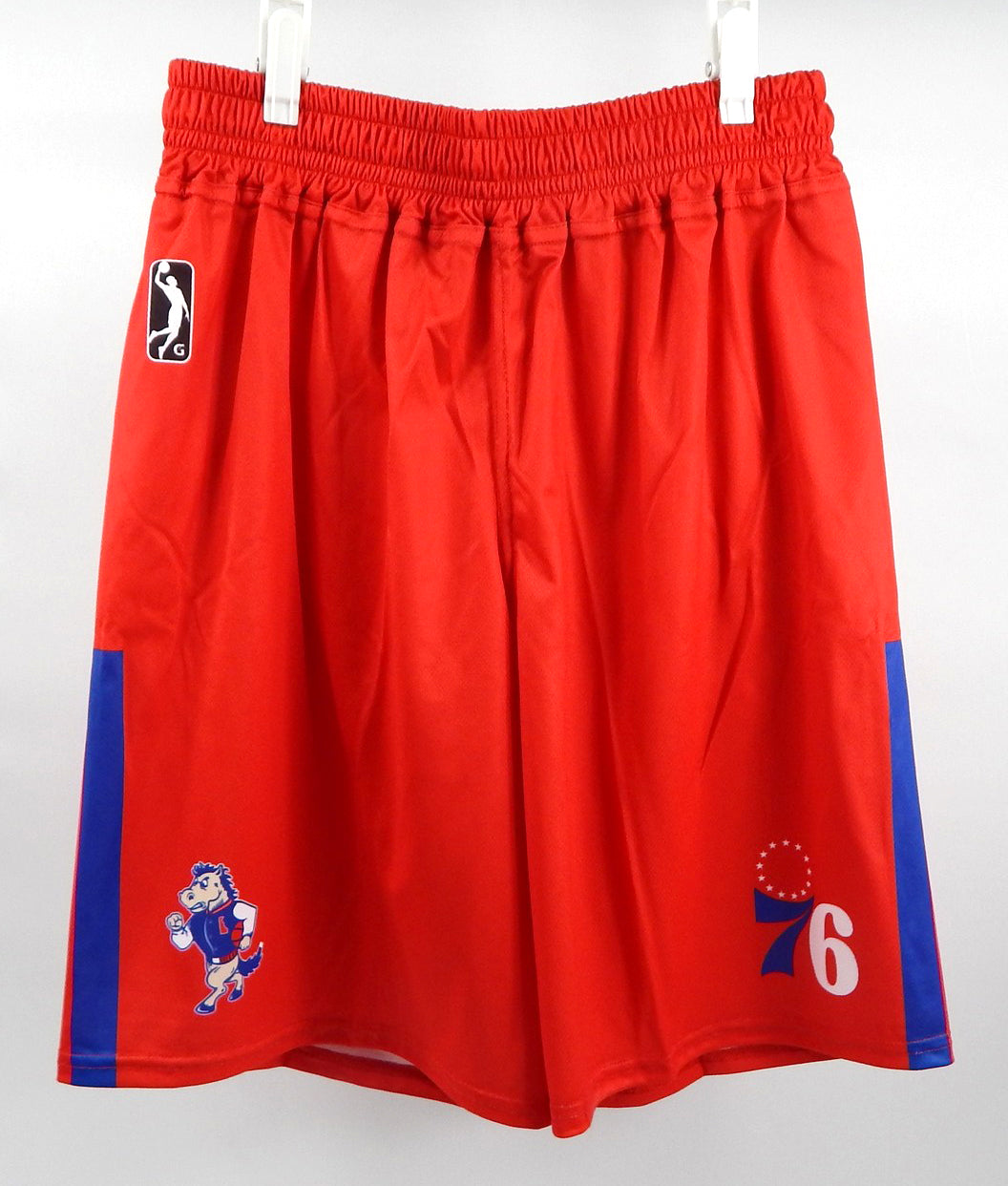 2023-24 Delaware Blue Coats Game Issued Red Shorts Red Cross Night L DP84762