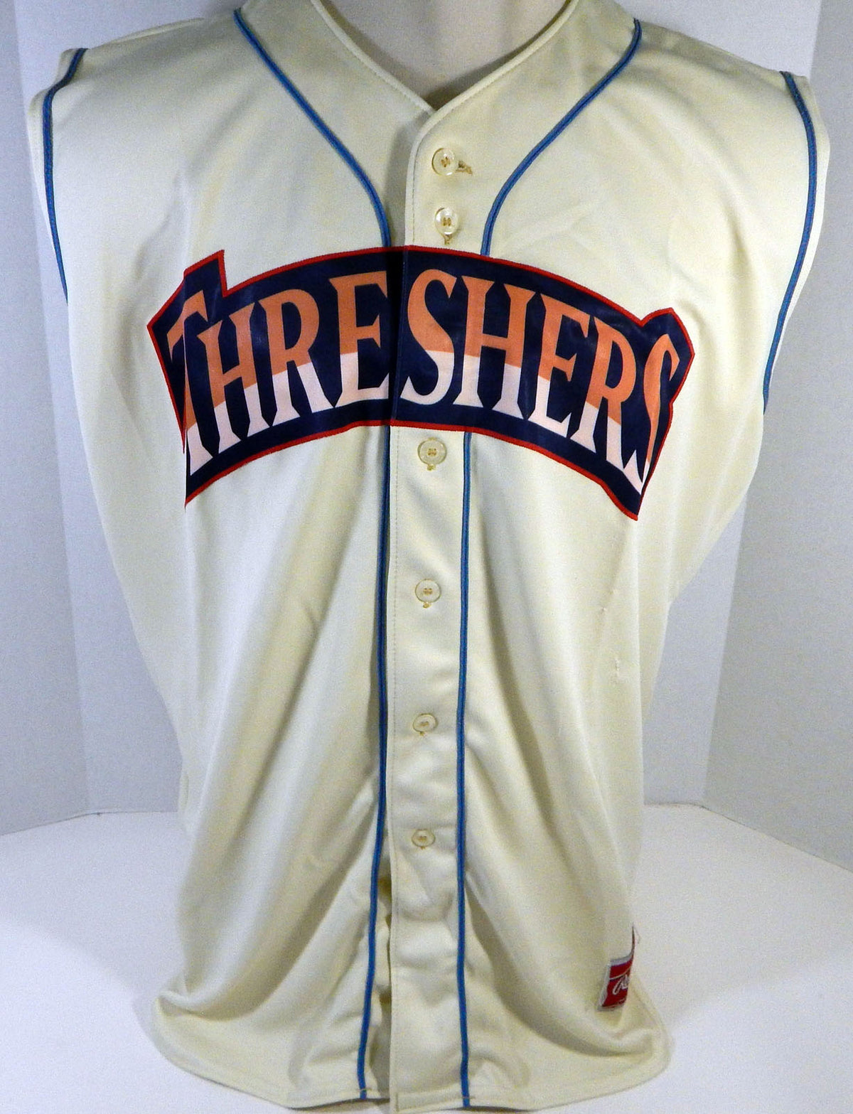 Clearwater Threshers #16 Game Used Cream Jersey Vest 48 DP13417 Pic2