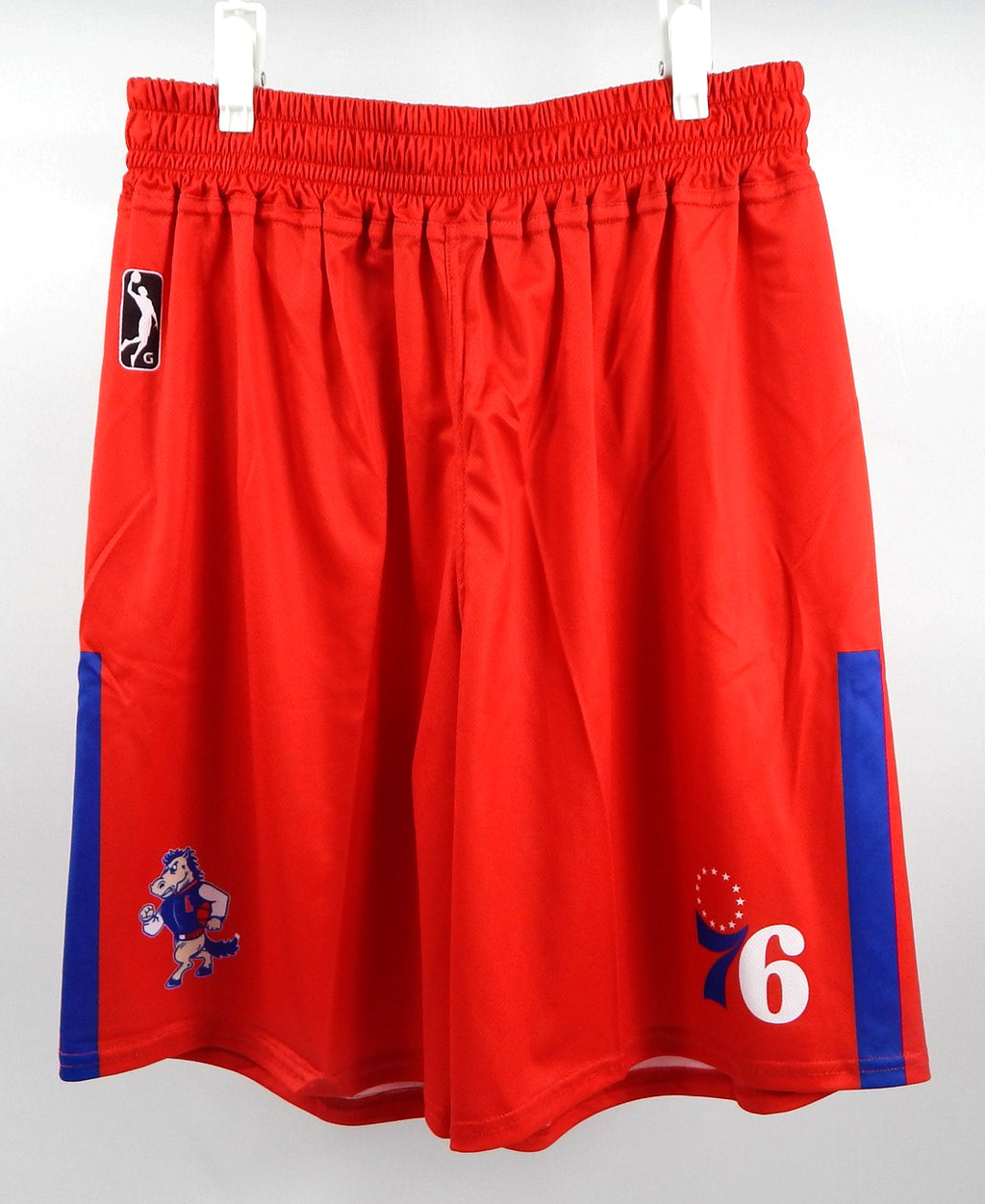 2023-24 Delaware Blue Coats Game Issued Red Shorts Red Cross Night L 763