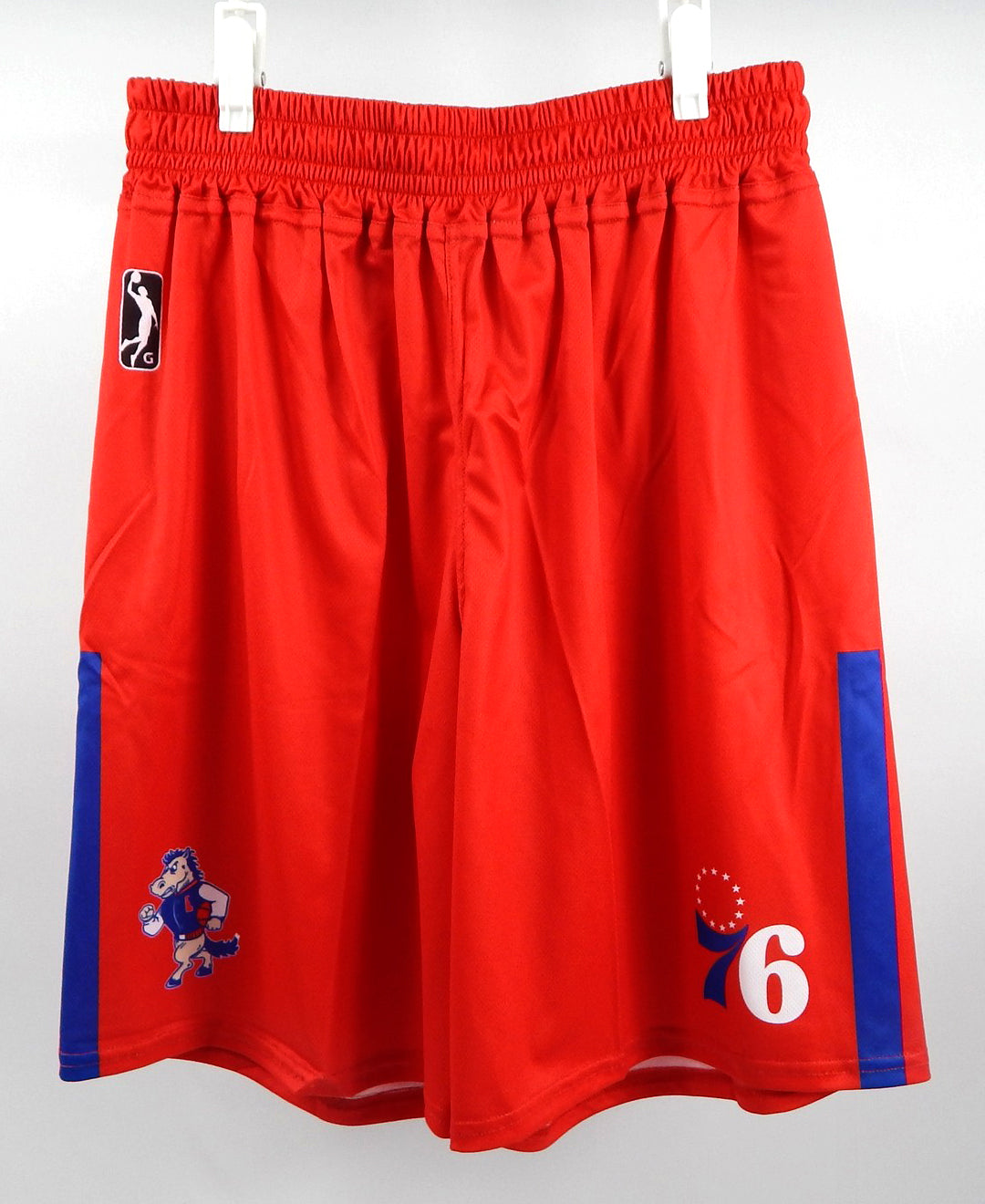 2023-24 Delaware Blue Coats Game Issued Red Shorts Red Cross Night L 763