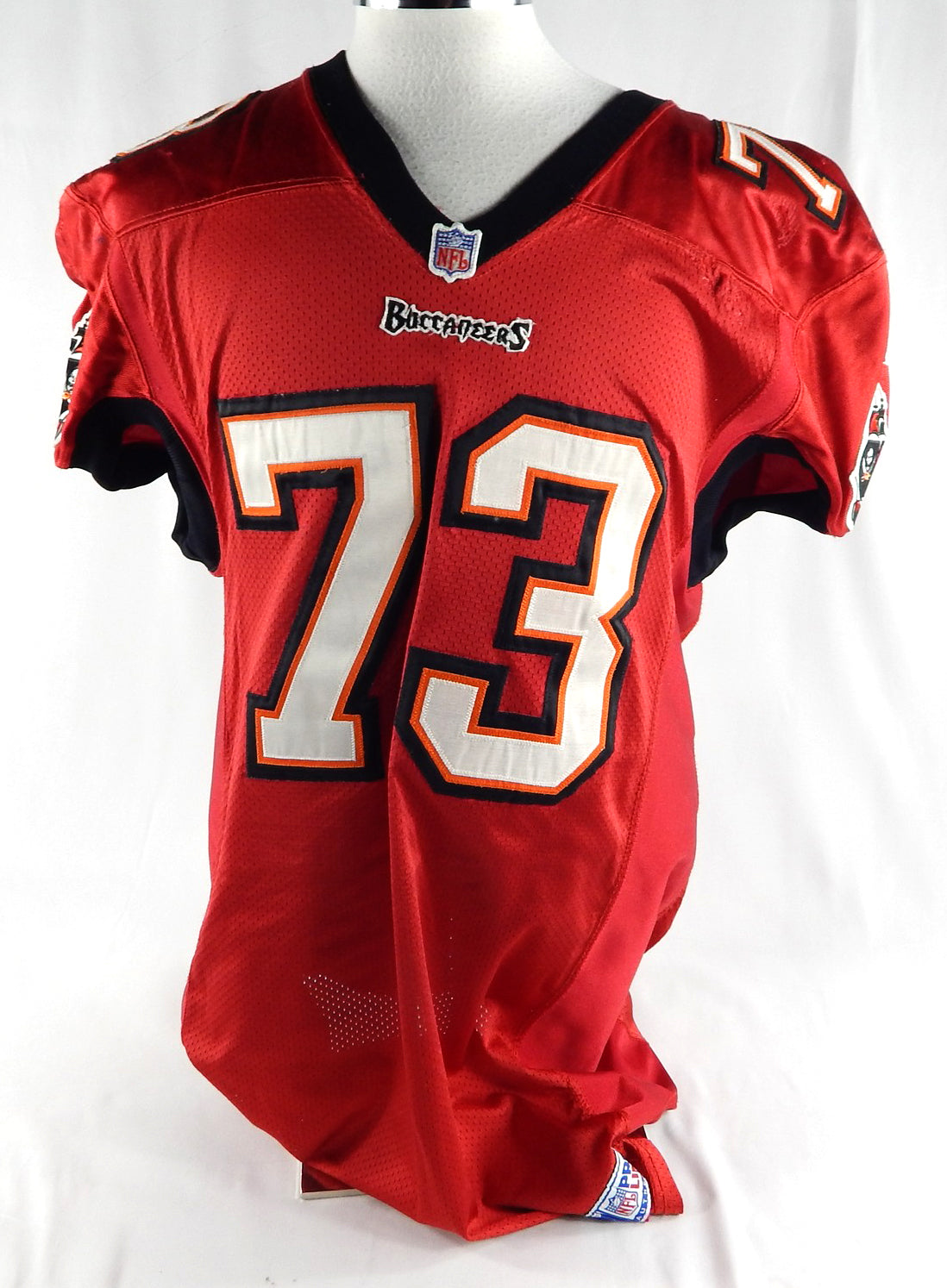 1997-00 Tampa Bay Buccaneers Frank Middleton #73 Game Used Red Jersey 48 800
