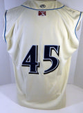 Clearwater Threshers #45 Game Used Cream Jersey Vest 48 DP13419