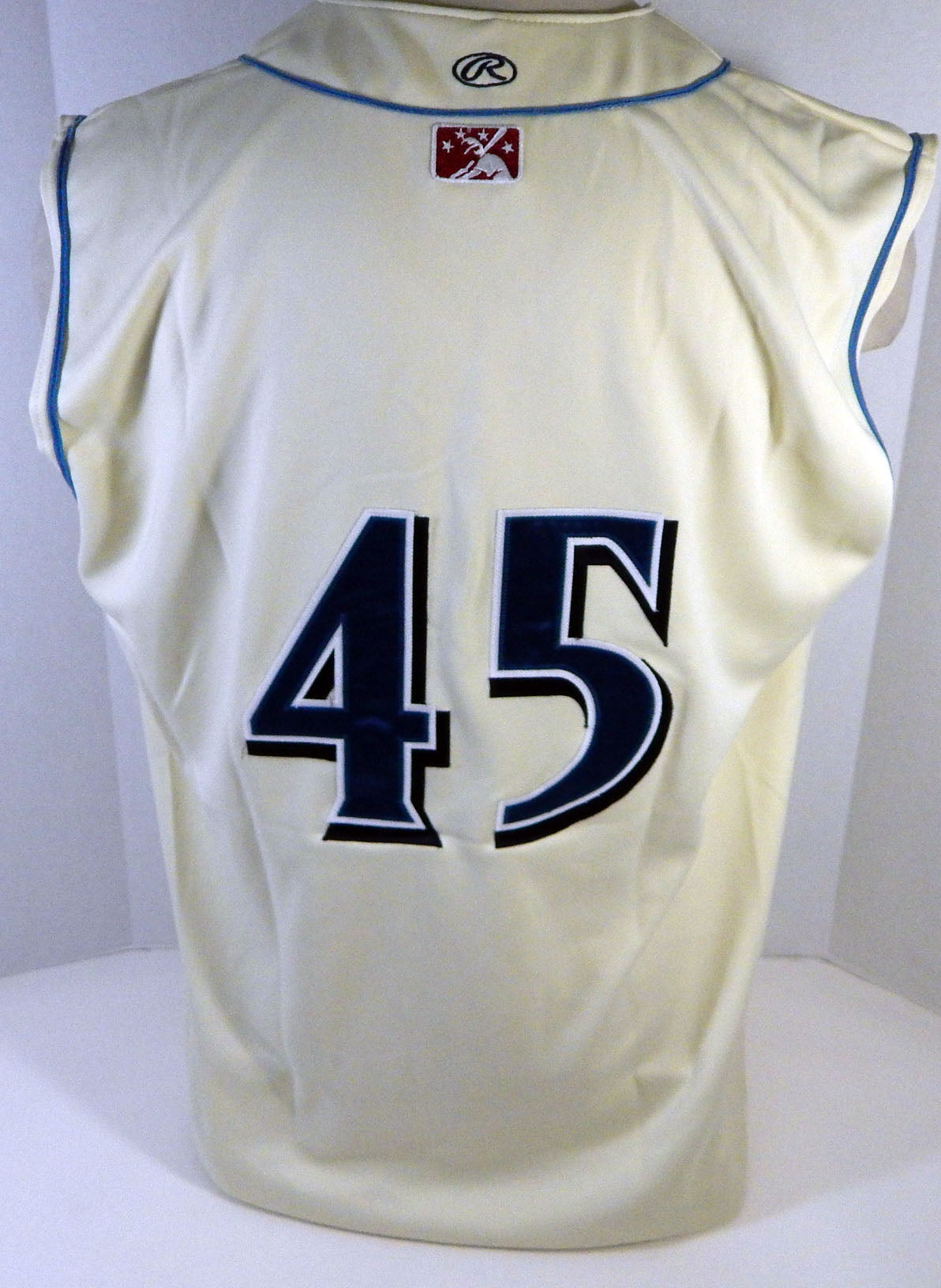 Clearwater Threshers #45 Game Used Cream Jersey Vest 48 DP13419