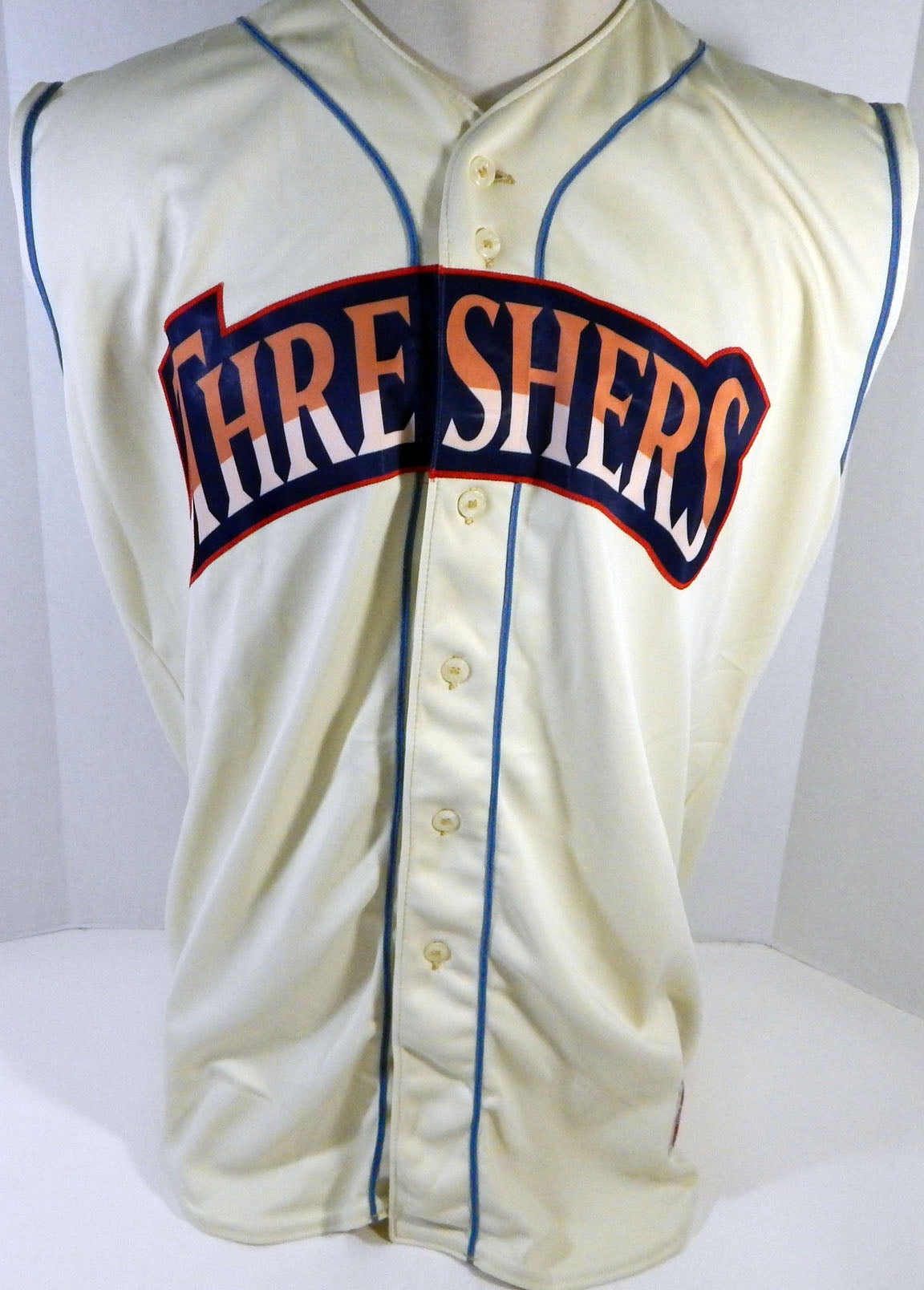 Clearwater Threshers #45 Game Used Cream Jersey Vest 48 DP13419 Pic2