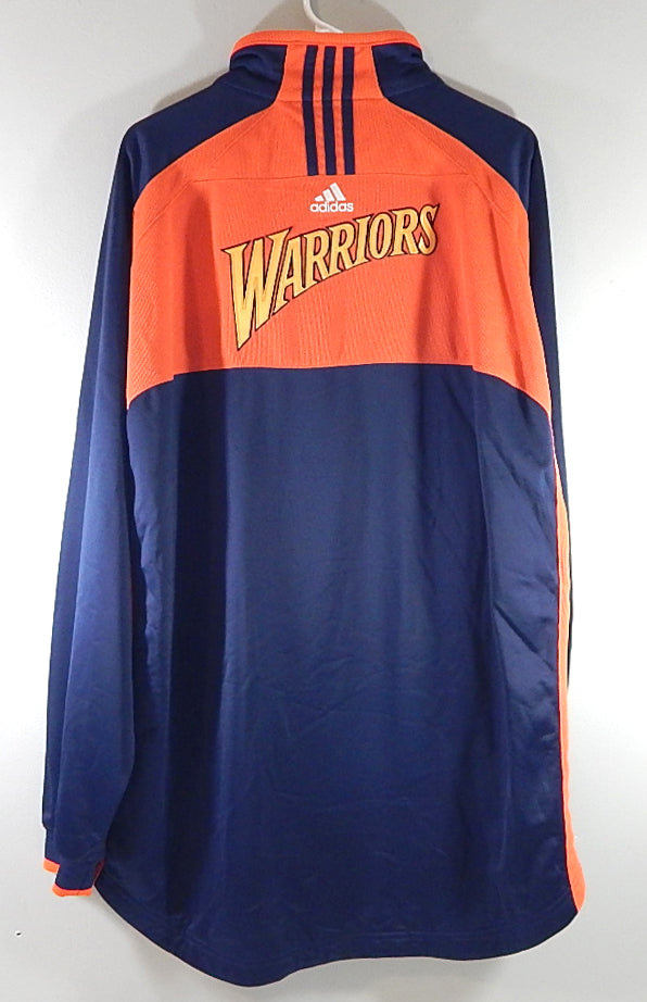Golden State Warriors Adidas Team Issued Warm Up Jacket Navy Orange 3XL Tall Pic2
