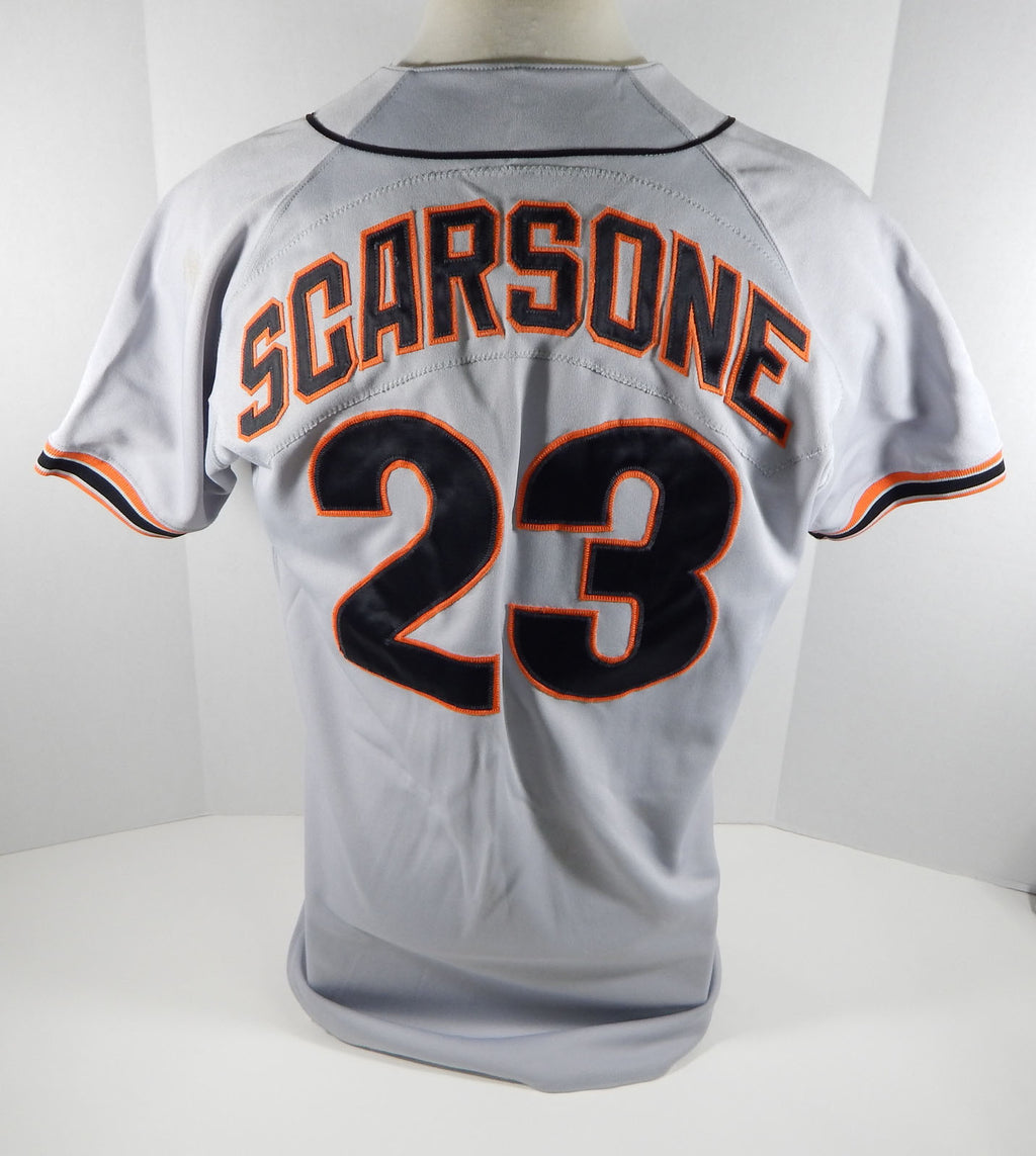 1993 San Francisco Giants Steve Scarsone #23 Game Used Grey Jersey DP03974