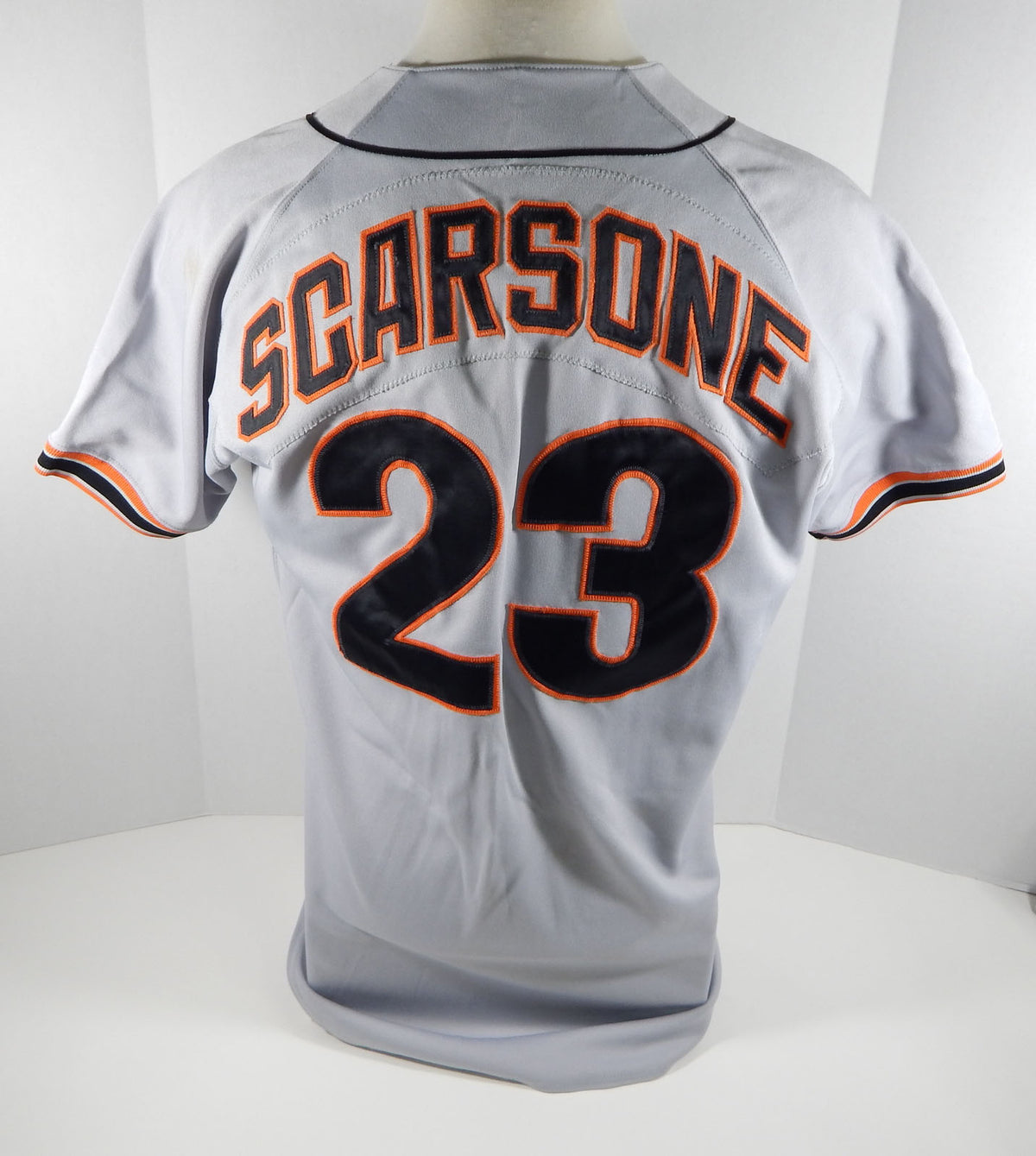 1993 San Francisco Giants Steve Scarsone #23 Game Used Grey Jersey DP03974