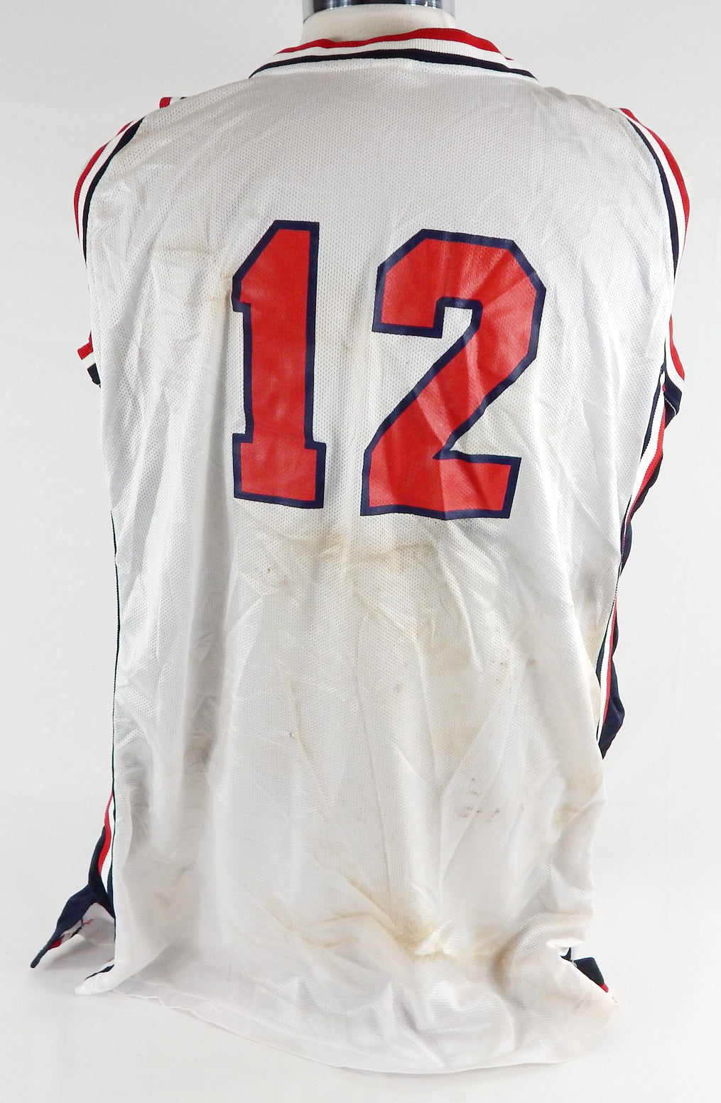 1992-93 Team USA Basketball #12 Game Issued White Jersey 806 Pic2