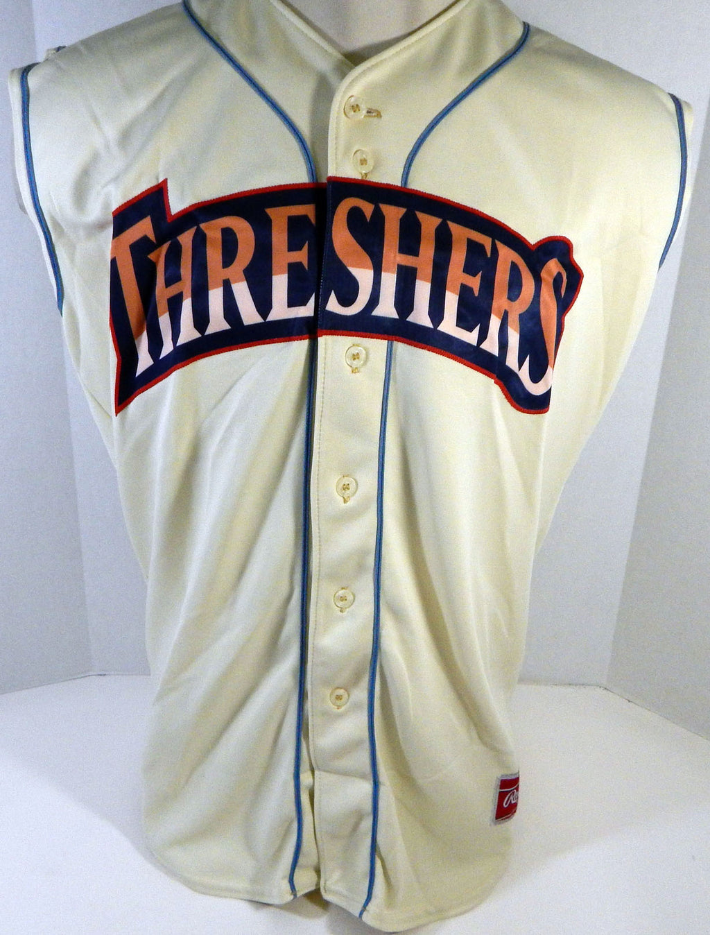 Clearwater Threshers #19 Game Used Cream Jersey Vest 46 DP13424 Pic2