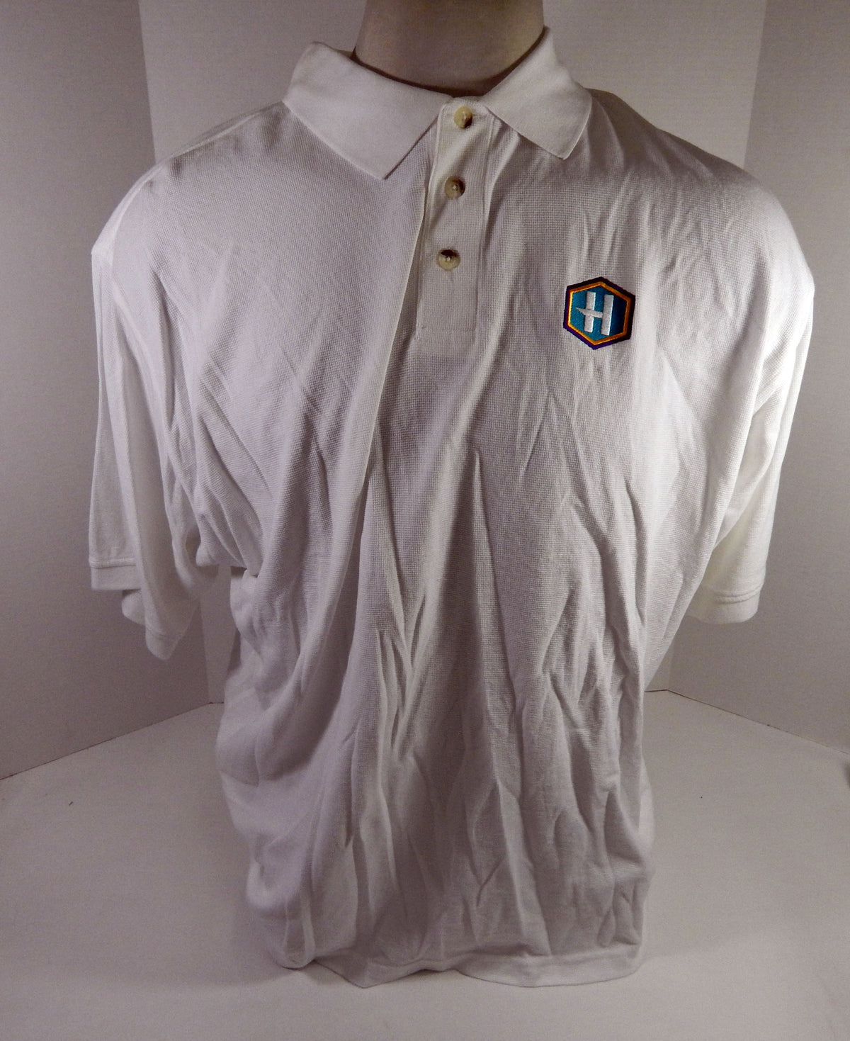 New Orleans Hornets Team Issued White Polo Shirt 2XL DP64842