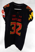 2020 Maryland Terrapins Rashard Jackson #32 Game Used Black Jersey Football 44 4
