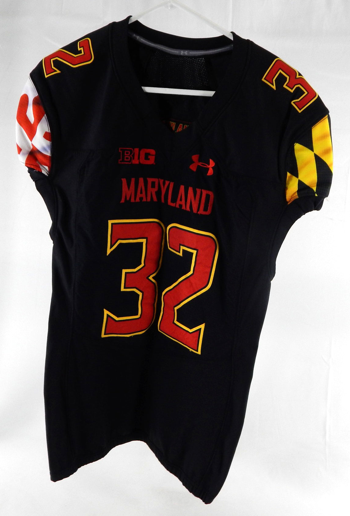2020 Maryland Terrapins Rashard Jackson #32 Game Used Black Jersey Football 44 4